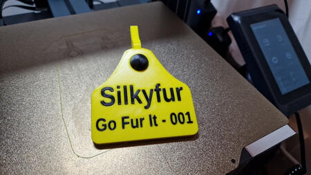 Ear tag for Silkyfur, commissioned by GoFurItStudios!