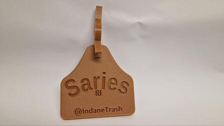 Customised ear tag for _Saries_!