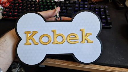Upsized bone tag for AWDKobek! This is the maximum width I can print.